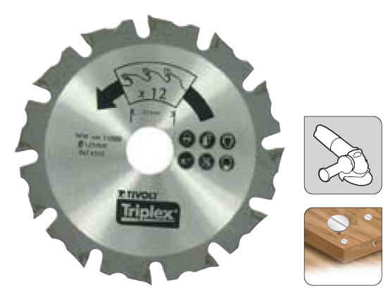 TIVOLY - Disque meuleuse 115 125 mm à sculpter tailler pour bois avec clous